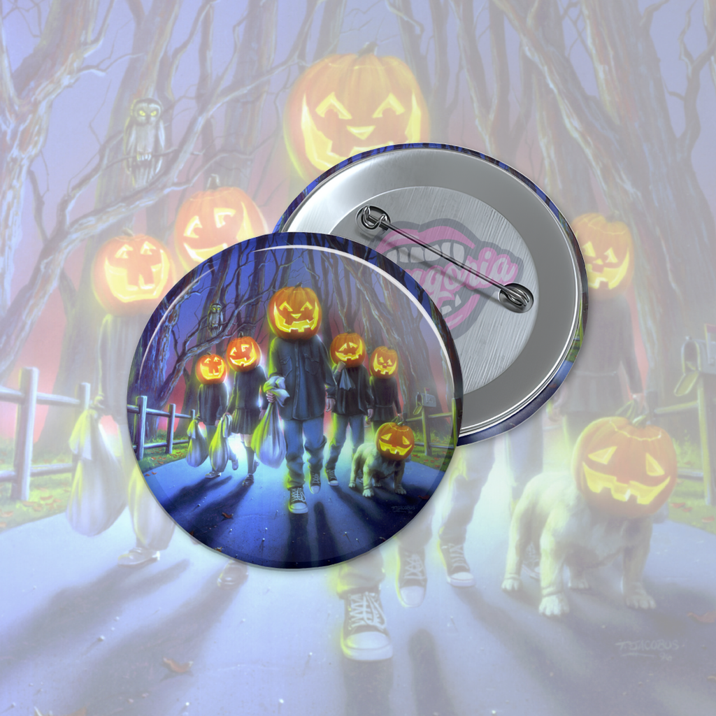 Attack of the Jack-O'-Lanterns Pinback Button