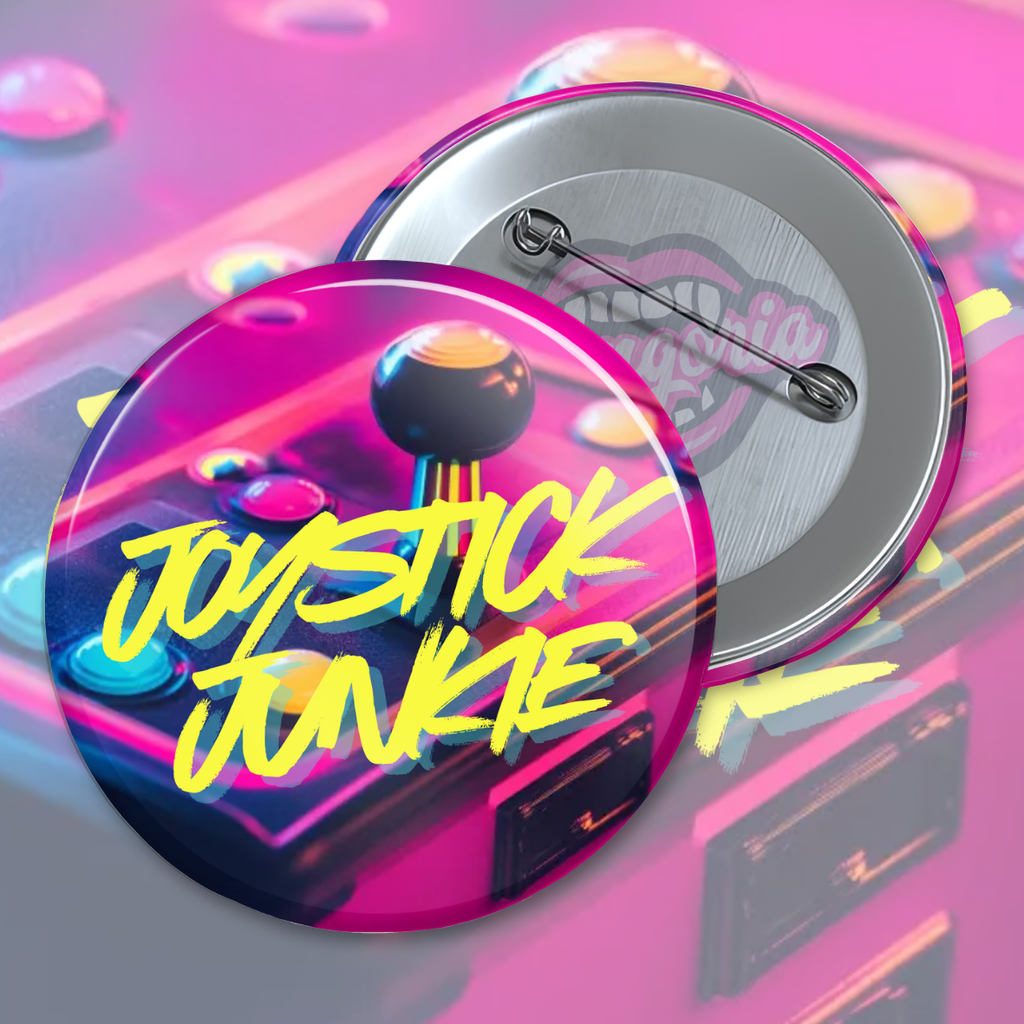 JOYSTICK JUNKIE Pinback Button