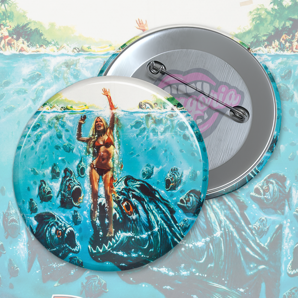 Piranha Pinback Button