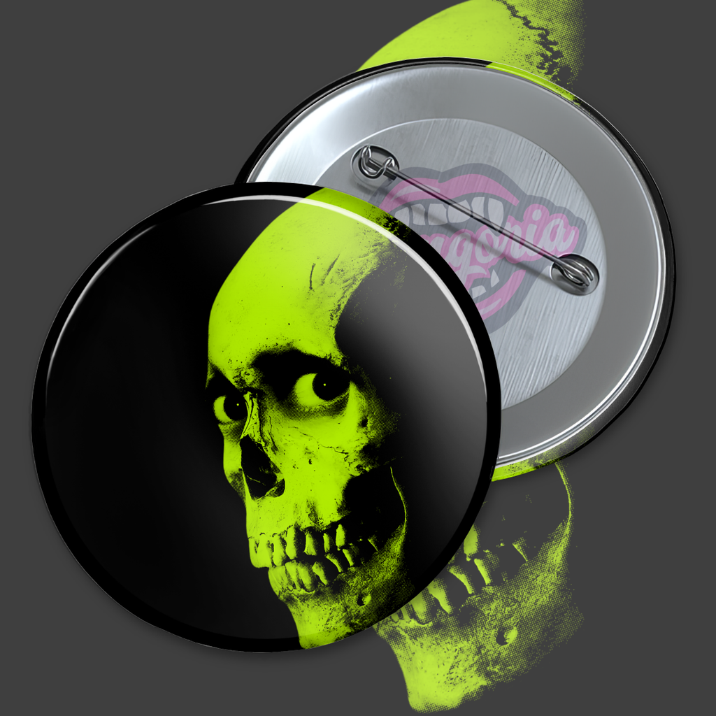 Dead By Dawn Skull Pinback Button -Neon Nightmare Variants