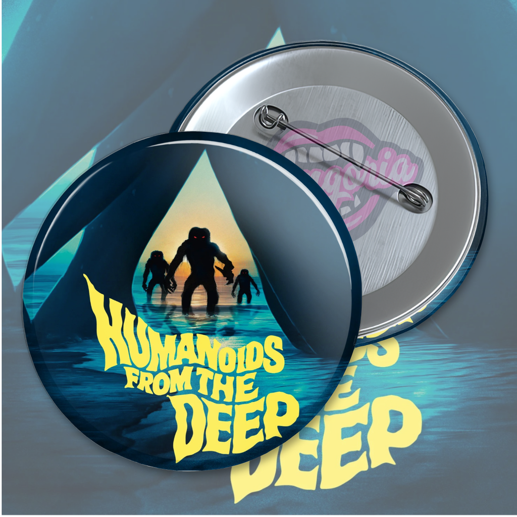 Humanoids From The Deep (blue variant) Pinback Button