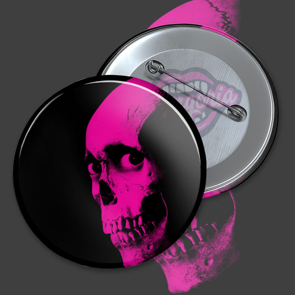 Dead By Dawn Skull Pinback Button -Neon Nightmare Variants