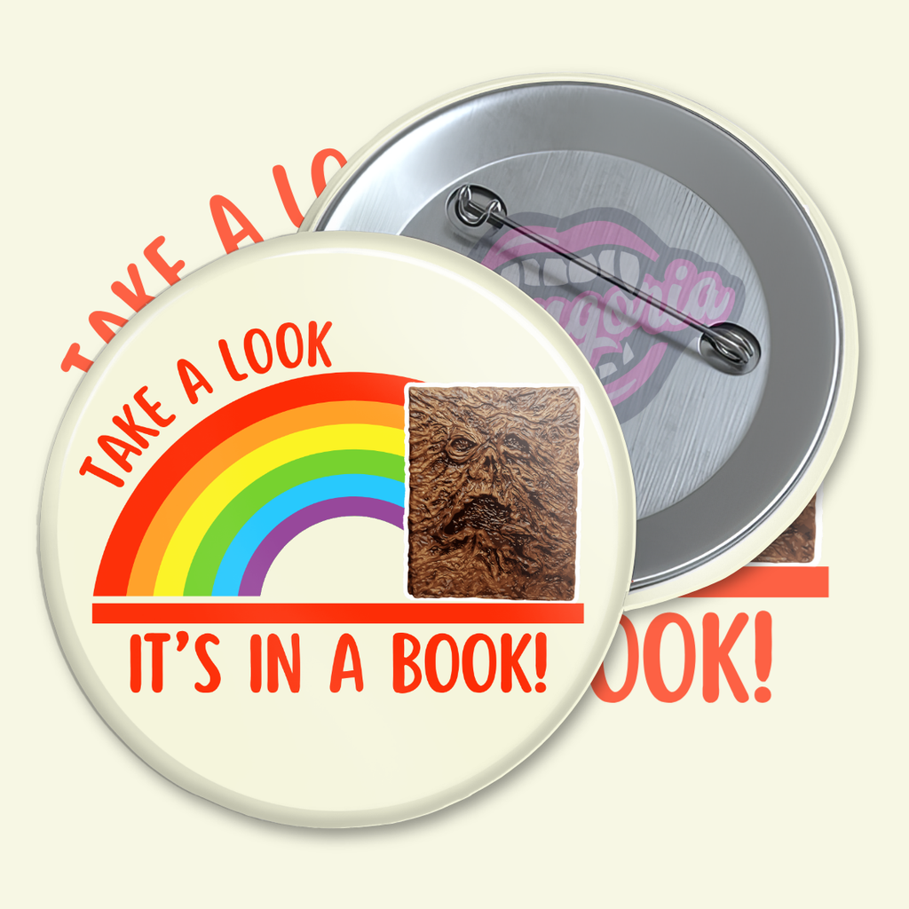 It's In A Book! Necronomicon Pinback Button