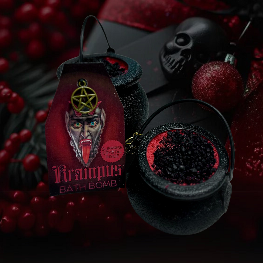 Krampus Mystery Crystal Cauldron Bath Bomb