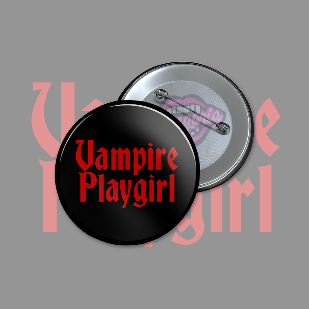 Vampire Playgirl Pinback Button