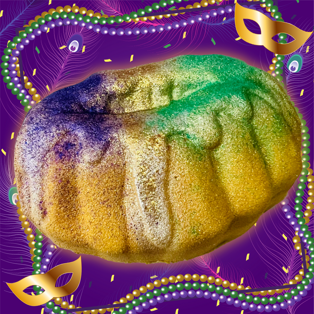 King Cake Bath Bomb With Hidden Baby!