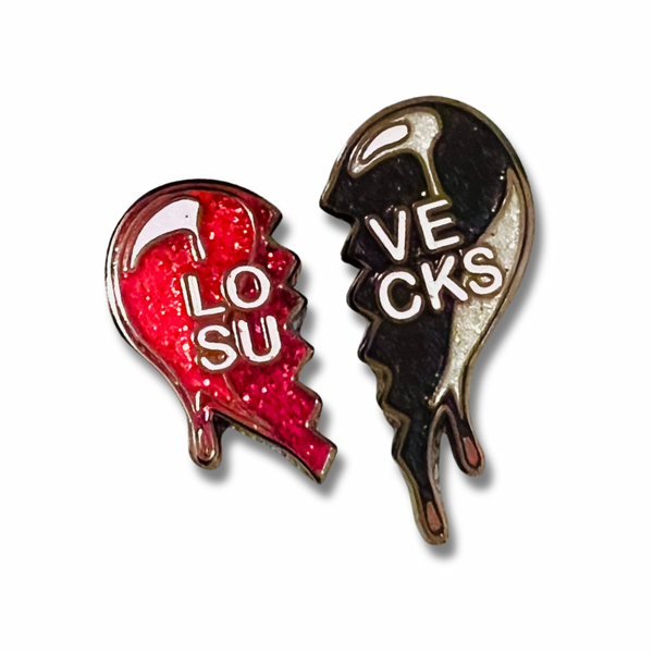 Love Sucks Enamel Pin Set