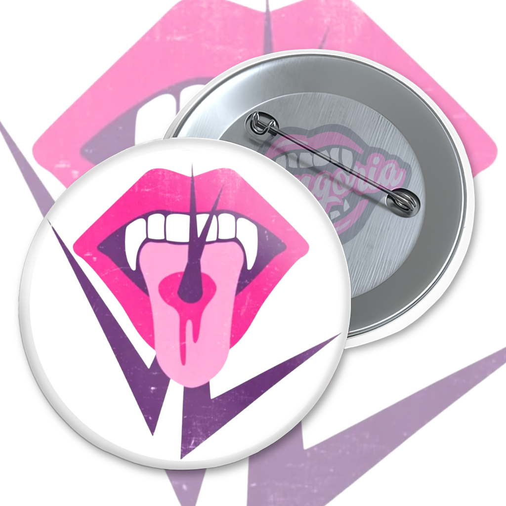 The Vampire Lestat Fangs Pinback Button