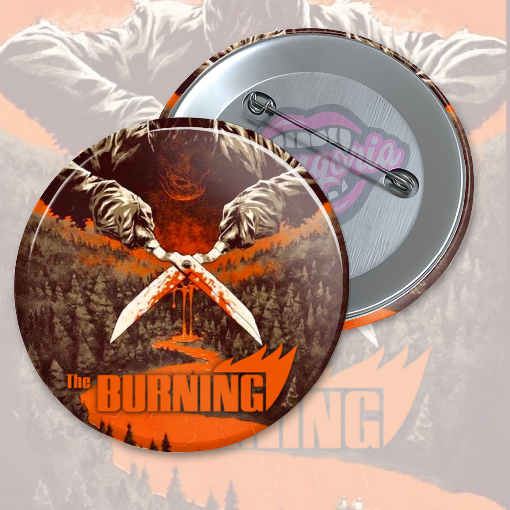 The Burning Pinback Button