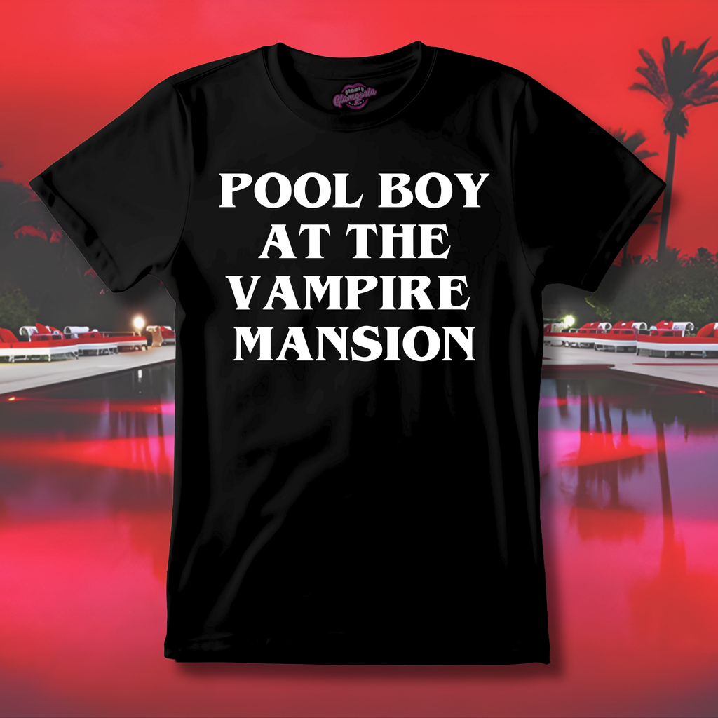 Pool Boy At The Vampire Mansion T-Shirt