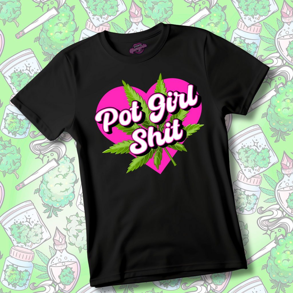 Pot Girl Shit T-Shirt (Black)